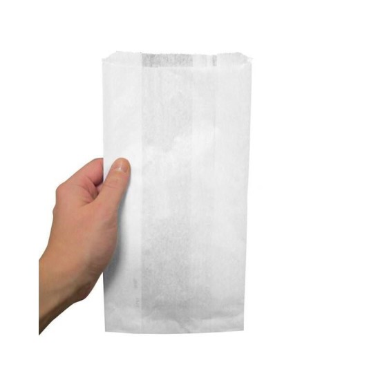 Sachet papier kraft blanc - 18x8x34 cm