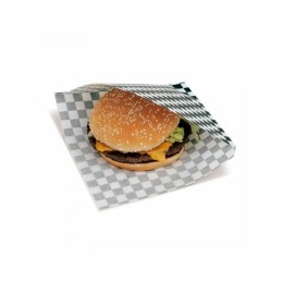 Sachet kraft ouvert 2 côtés damier noir 17 x 18 cm - par 500