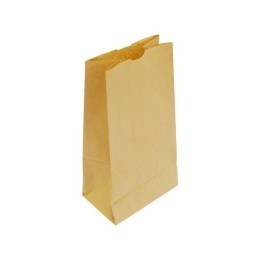 Sachet papier vrac en kraft brun avec fenêtre - 8x4x21 cm
