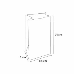 Sachet SOS papier 8,5 x 5 X 24 cm vert et marron - par 50