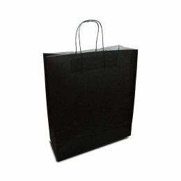 Sac cabas noir à poignées torsadées 35 x 14 x 40 cm - par 50