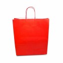 Sac cabas rouge à poignées torsadées 35 x 14 x 40 cm - par 50