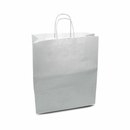 Sac cabas argent à poignées torsadées 35 x 14 x 40 cm - par 50