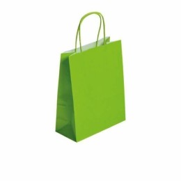 Sac cabas vert acidulé à poignées torsadées 35 x 14 x 40 cm - par 50