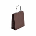 Sac cabas chocolat à poignées torsadées 23 x 12 x 30 cm - par 50