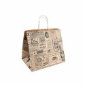 Sac papier kraft brun à poignées torsadées "Times" 26 + 14 x 32 cm - par 250