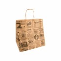 Sac papier kraft brun à poignées torsadées "Times" 26 + 20 x 27 cm - par 250