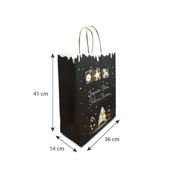 Grand sac kraft noir