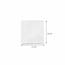 Sachet papier kraft blanc 21 x 22 cm - par 500