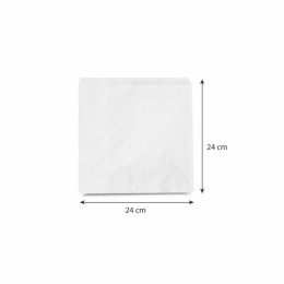 Sachet papier kraft blanc 24 x 24 cm - par 500