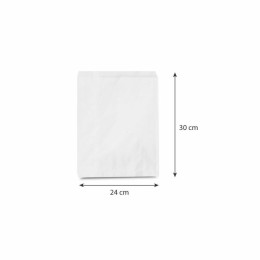 Sachet papier kraft blanc 24 x 30 cm - par 500