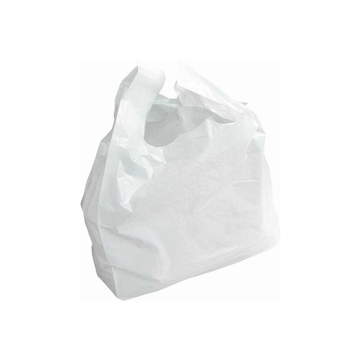 Sac bretelles plastique blanc 26 x 6 x 45 cm Mon emballage