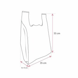 Sac bretelles plastique BD 50 microns transparent 35 x 15 + 15 x 55 cm - par 500