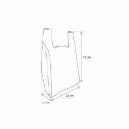 Sac bretelles plastique BD 50 microns transparent 26 x 6 + 6 x 45 cm - par 500