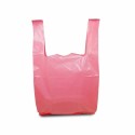 Sac bretelles plastique BD 50 microns rose 26 x 6 + 6 x 45 cm - par 500