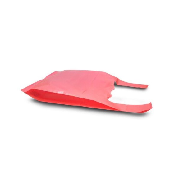Sacs à bretelles réutilisables 26+12x45 cm rouge par 500 - Furodet
