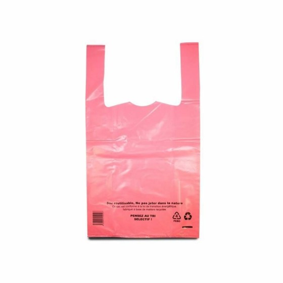 Sac poubelle plastique 50 L 30 microns rouge 