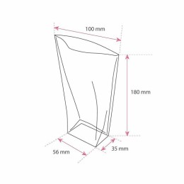 Sachet plastique écorné fond carton 10 x 18 cm - par 100