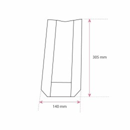 Sachet confiseur fond carton BANDE OR 14 x 30,5 cm - par 100