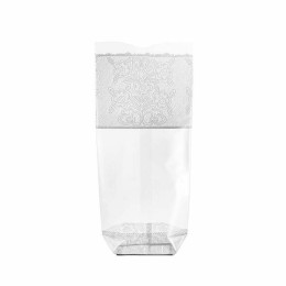 Sachet plastique fond carton "Dentelle blanche" 14 x 30,5 cm - par 100
