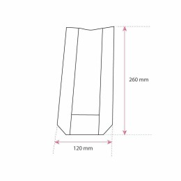 Sachet confiseur fond carton BANDE ARGENT 12 x 26 cm - par 100