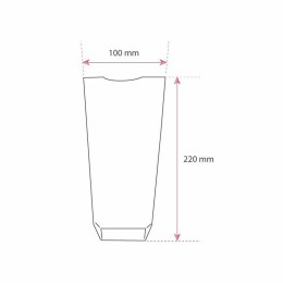 Sachet confiseur fond carton JOYEUSES PAQUES VERT 10 x 22 cm - par 100