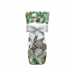 Sachet confiseur fond carton guirlandes Noël 10 x 22 cm - par 100