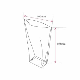 Sachet écorné plastique 10 x 19 cm - par 100