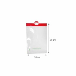 Sac liassé plastique 50 microns transparent fixation 1 encoche 30 x 35 cm - par 200