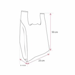 Sac bretelles bio sourcé transparent 23 x 6 x 50 cm en rouleau - par 3000