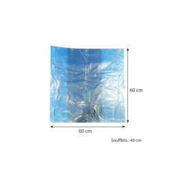 Sac fond de caisse plastique bleu 60 x 40 x 60 cm - par 1000