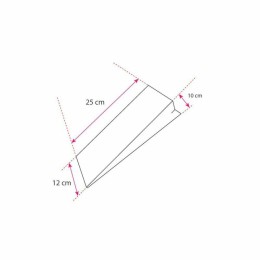 Sac plastique transparent 12 + 5 + 5 x 25 cm - par 500