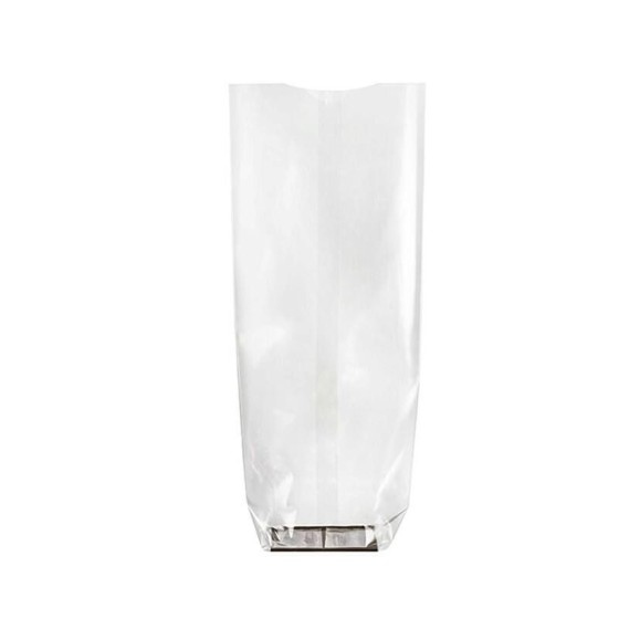 Sachet transparent avec fond en carton blanc 14x30,5cm - par 1000