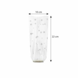 Sachet Natureflex écorné fond carton biodégradable "Galaxy White" 10 x 22 cm - par 100