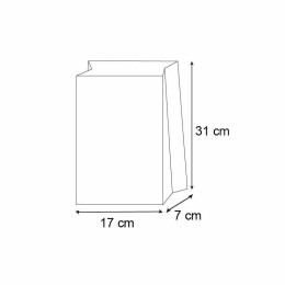 Sachet croissants kraft brun 17 x 7 x 31 cm (n°105) - par 1000