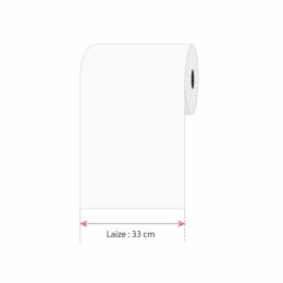Papier paraffiné végétal Végélux 1 face blanc 55 g/m² bobine 33 cm - par 10 kg
