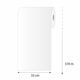 Papier kraft blanc 45 g/m² en bobine de 33 cm - par 8 kg