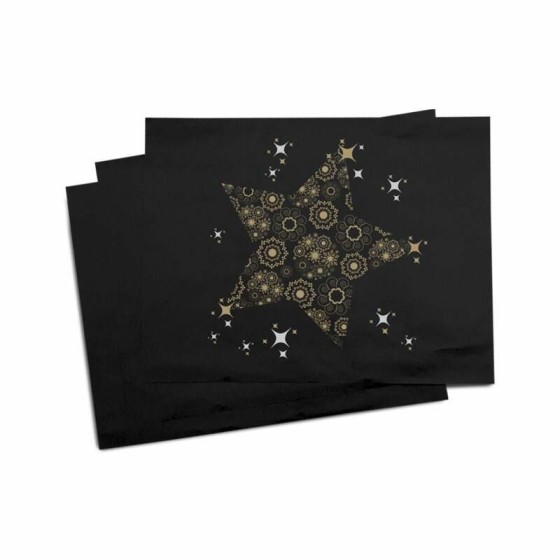 Papier paraffiné 1 face noir décor Noël 50 g/m² 25 x 33 cm - par 10 kg Papier paraffiné 1 face noir décor Noël 50 g/m² 25 x 33 cm - par 10 kg