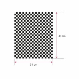 Papier ingraissable damier noir 35 g/m² format 31 x 38 cm - par 1000