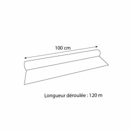 Rouleau film polypropylène 100 cm x 120 m - à l'unité