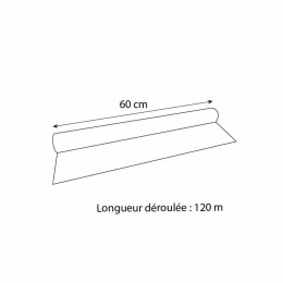 Rouleau film polypropylène 60 cm x 120 m - l'unité