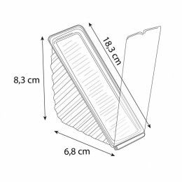 Boîte triangle sandwich cristal avec couvercle à charnière - par 800