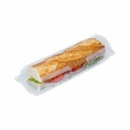 Boîte sandwich baguette cristal avec couvercle à charnière - par 240