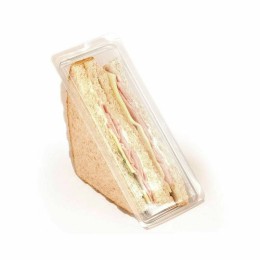 Boîte triangle 2 sandwichs cristal avec couvercle à charnière - 700