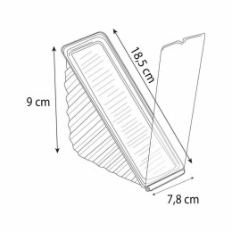 Boîte triangle 2 sandwichs cristal avec couvercle à charnière - 700