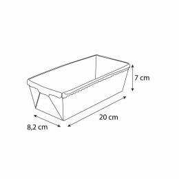 Moule de cuisson rectangulaire carton "Optima" 20 x 8,2 x 7 cm - par 40