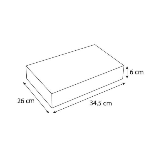Boîte pâtissière traiteur blanche 34,5 x 26 x 6 cm - par 25
