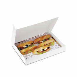 Boîte pâtissière traiteur carton blanche 43 x 29 x 6 cm - par 25