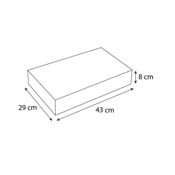 Boîte pâtissière traiteur blanche 43 x 29 x 8 cm - par 25