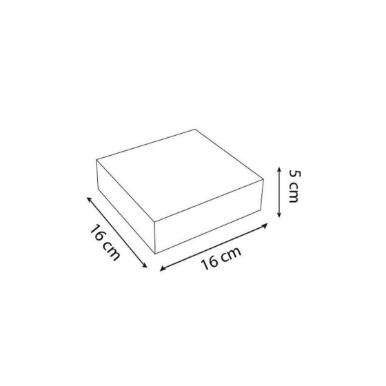 Boîte pâtissière blanche 16 x 16 x 5 cm - par 50